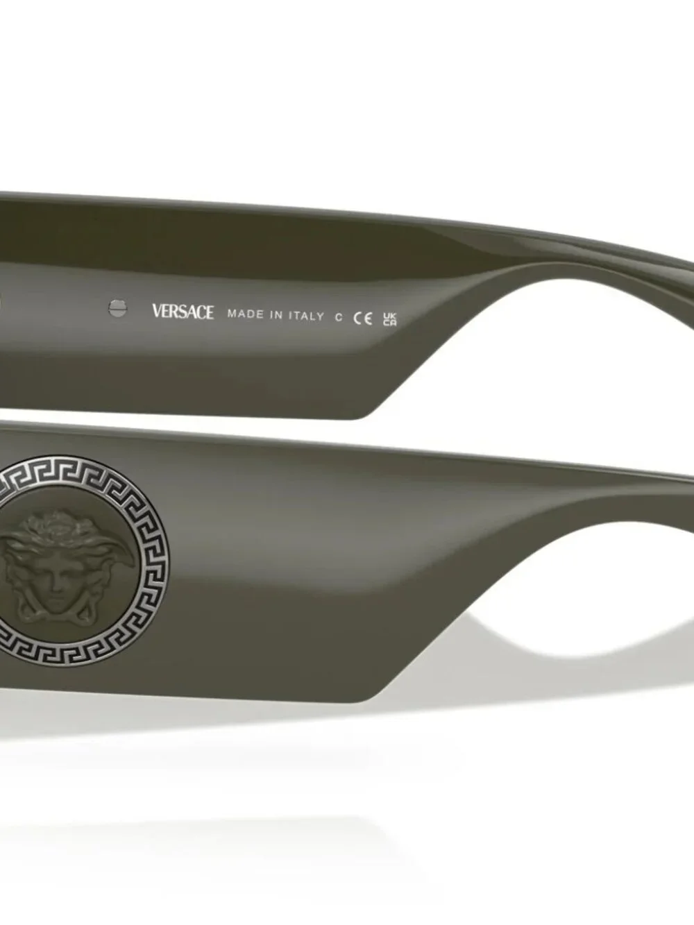NEW VERSACE VE4474 549173 DARK OLIVE DARK BROWN UNISEX SUNGLASSES